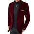 Spring Velvet Wedding Dress Coat Casual Suit Jacket Men's Blazer Business Costume
