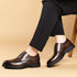Leather Oxford Shoes for Men Elegant Minimalist Lace Up Business Casual Footwear