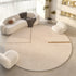 Cream Style Rugs for Bedroom Soft Fluffy Round Living Room Floor Mat