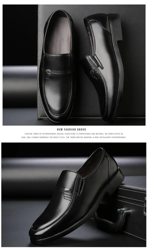 Men's Leather Formal Business Shoes for Casual Work and Comfort