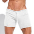 Mens Sexy Drawstring Ribbed Sleepwear Shorts Gym Sportswear