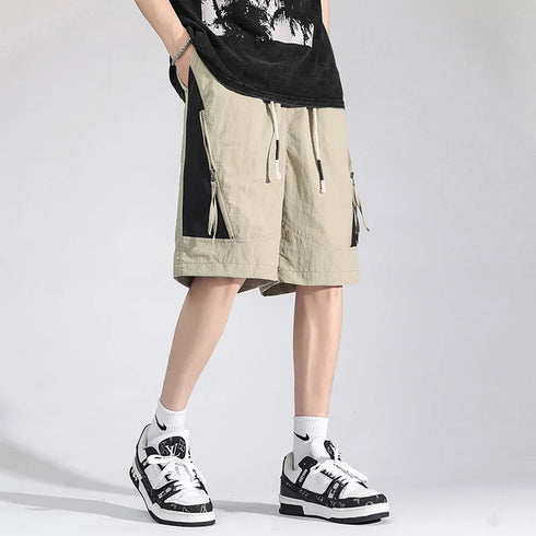 Men's Clothing Summer Elastic High Waisted Casual Knee Pants Shorts