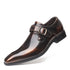 Men Pointed Toe Leather Shoes Slip On Low Heel Footwear