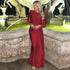 Elegant O-neck Long Sleeve Bodycon Evening Party Dresses
