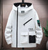 Men's Casual Zipper Hooded Jacket - Spring and Autumn Baseball Uniform with Front Pocket, Loose Pullover Style for Everyday Wear