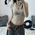 Ethereal Eyes Suspender Vest: Women's Y2k Retro Summer Fashion Top