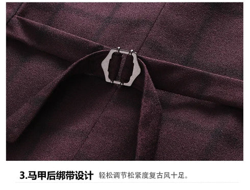 Men's Business Casual Suit Set Blazer Vest Pants Fashionable Slim Fit for Weddings and Work