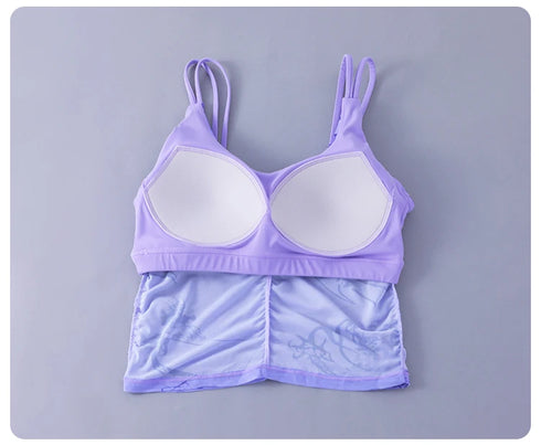 Yoga Bra Women’s Beauty Back Halter One-Piece Chest Pad Sports Crop Top