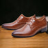 Elegant PU Patent Leather Oxfords for Men - Lace-Up Casual Business Dress Shoes for Office Work, Parties, and Weddings