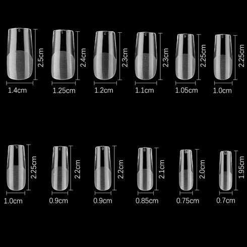 120Pcs Clear Frosted Stiletto, Almond, and Square Fake Nails - Full Coverage Gel X Coffin Manicure Tips for Stunning Autumn Nails