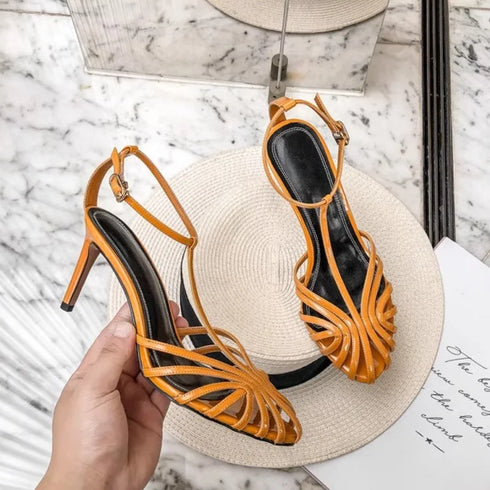 Sexy T Strap Heels For Women Sandals Narrow Band Party