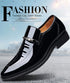 Men Patent Leather Casual Loafers Slip On Shoes for Business and Party