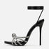 Crystal Narrow Band Platform Heels For Women Sandals