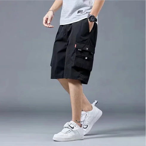 Men's Casual Workwear Shorts with Multiple Pockets for Summer Comfort