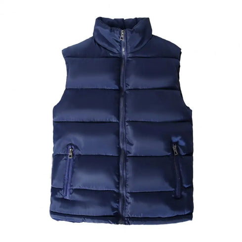 Men's Thermal Sleeveless Padded Vest - Casual Outdoor Body Warmer for Hiking and Winter Wear, Stylish and Functional Down Cotton Jacket, Windproof Design, Perfect for Autumn and Winter Adventures