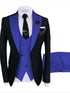 Slim Fit Men's Tuxedo Suit Set for Formal Weddings and Business Events