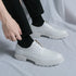 Luxury White Leather Oxford Shoes for Men - Stylish Formal Business Wedding Dress Footwear with Thick Bottom Casual Moccasins