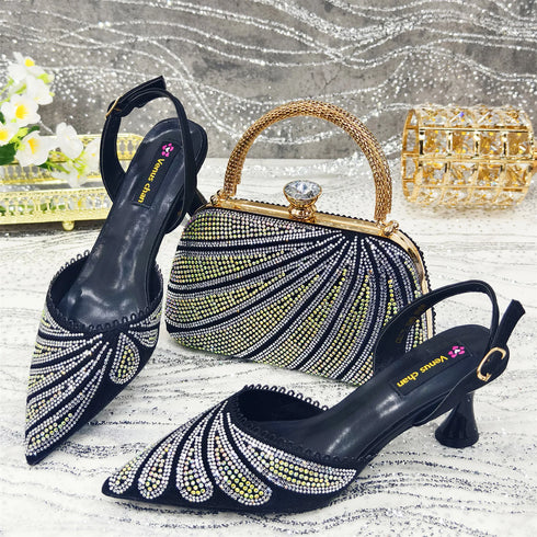 Venus Chan Shoes and Bag Set for Women's Party Heels