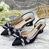 Italian Design Elegant Women's Rhinestone Heels Set