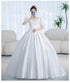 Vintage Princess Wedding Dress Satin Gown with Beading Plus Size