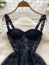 Women Sexy Hollow Out Party Club Embroidery Dress Evening Strap Splicing Vestidos