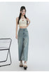Wide Leg Loose Denim Ankle-Length Jeans for Women - Trendy Streetwear Pants Perfect for Summer Outfits and Casual Styling