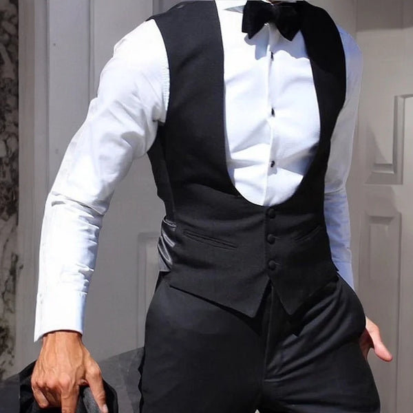 Elegant Slim Fit Wedding Groom Waistcoat for Men – Classic Male Fashion Vest