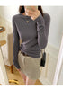 Slim Fit Long Sleeve O Neck T Shirt for Women Casual Streetwear Tops