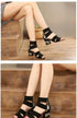 Embroidered Vintage Mid Heel Summer Sandals For Women