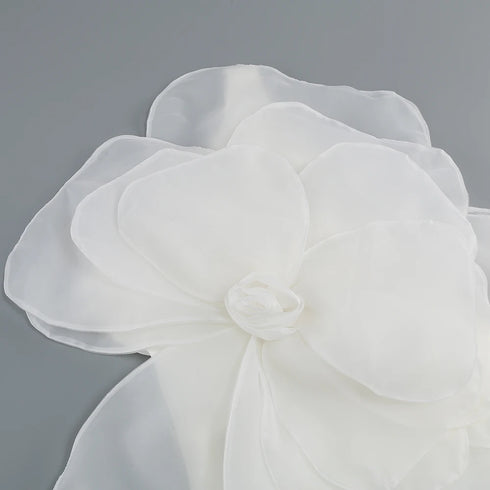 Oblique Shoulder Flower Decor Sheath Dress - Elegant Party Dress