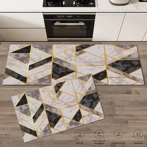 Waterproof Oilproof Kitchen Rug Antislip Large Floor Mat Soft Cozy Doormat