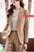 Korean Elegant Casual Blazer Coat and Flare Pants Two-Piece Women's Suit Set for Autumn/Winter Fashion