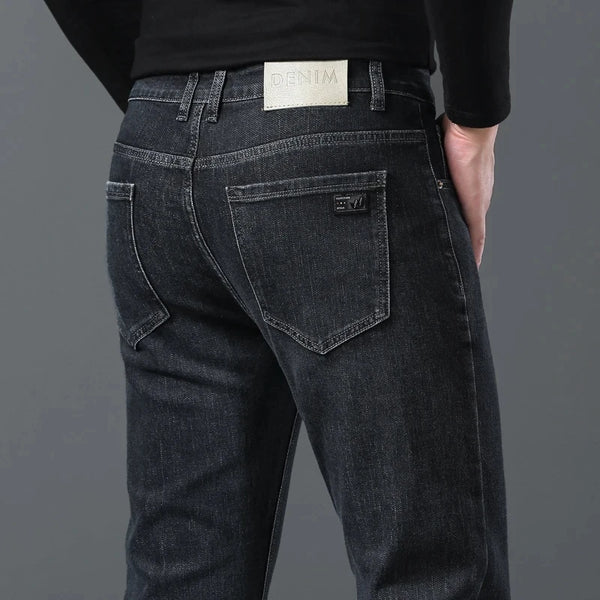 Classic Slim Jeans for Men - Korean Fashion Denim Trousers