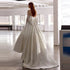 Graceful Simple Strapless A Line Wedding Dress Sleeveless Backless Bridal Gown with Bow