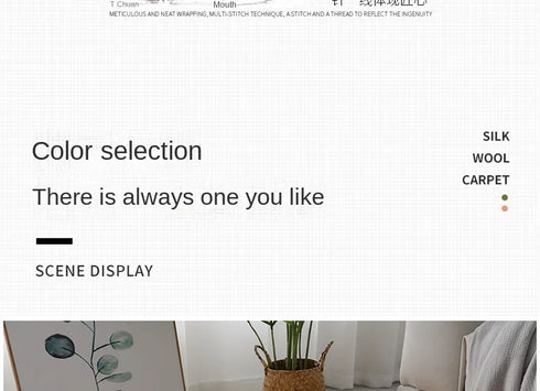 Plush Round Rug Mat for Living Room and Bedroom Home Decor