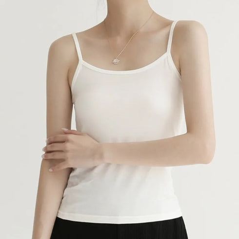 Stylish Women's Sleeveless Black Tank Top - Casual Fitness Camisole for Spring and Summer Wear, Perfect for Active Lifestyle and Everyday Comfort