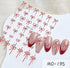 5D Embossed Nail Art Stickers - Semi-Transparent White Bowknots Adhesive Sliders for Creative Manicure Decorations and Nail Art Accessories