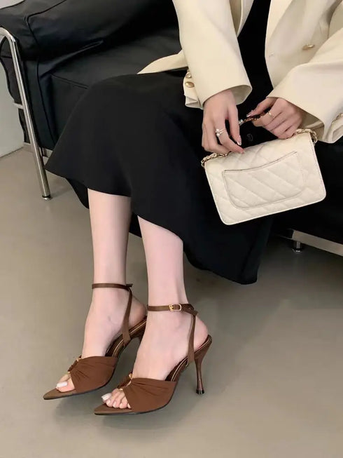 Sexy Super High Pointed Toe Stilettos Women Sandals