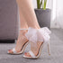 Elegant Women's Sandals with Pointed Toe and Butterfly Knot for Wedding and Office Wear