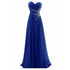 Strapless A-Line Chiffon Bridesmaid Dress With Beading Crystals and Pleats Corset Back