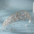 Elegant Crystal Leaf Bridal Tiara - Fashion Rhinestone Diadem Headpiece for Weddings