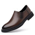 Stylish Men's Oxford Dress Shoes for Business, Weddings, and Office Wear - Elegant Genuine Leather Slip-On Loafers for Casual Occasions