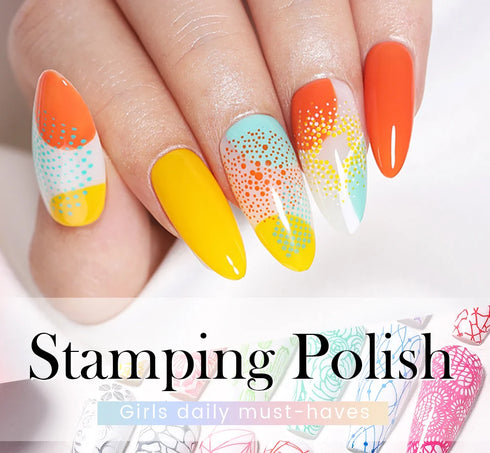 10ml Nail Stamping Polish for Stunning Metallic Mirror Effect - Gold, Silver, and Vibrant Colors for DIY Nail Art Designs
