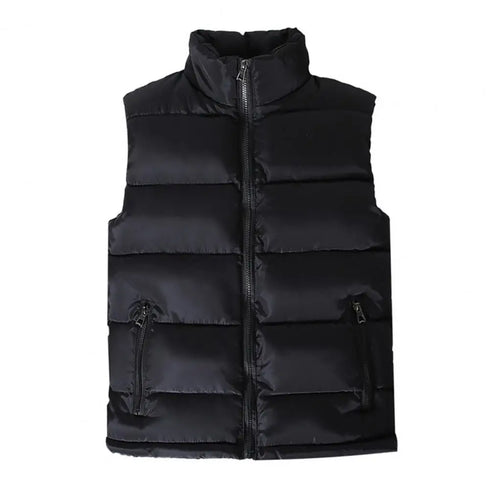 Men's Thermal Sleeveless Padded Vest - Casual Outdoor Body Warmer for Hiking and Winter Wear, Stylish and Functional Down Cotton Jacket, Windproof Design, Perfect for Autumn and Winter Adventures