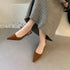 Elegant Pointed Toe Slingback Sandals Low Heel Mules