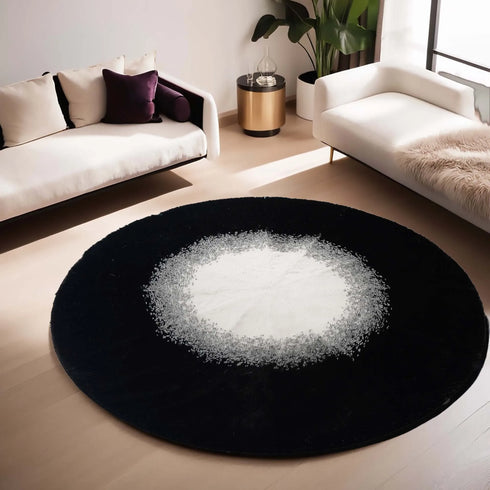 Plush Round Starry Sky Carpet Rug for Living Room and Bedroom Decoration