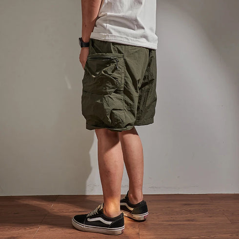 Summer Loose-Fitting Cargo Shorts Men's Fashion Casual Pants Multi-Pocket Quick-Dry Outdoor Wear
