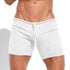 Mens Sexy Drawstring Ribbed Sleepwear Shorts Gym Sportswear