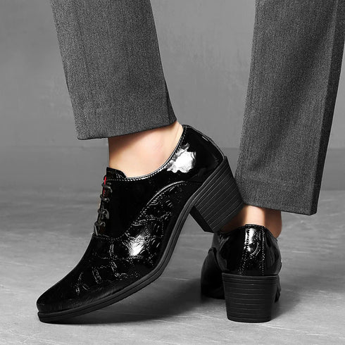 Luxury Designer Red Leather Men's Oxford Wedding Dress Shoes