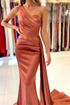 Satin Off-Shoulder Backless Pleated Bridesmaid Dress With Sweep Train Elegant Evening Gown